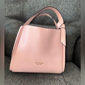 Kate Spade  Pink Medium Knot Leather Crossbody Tote. GUC